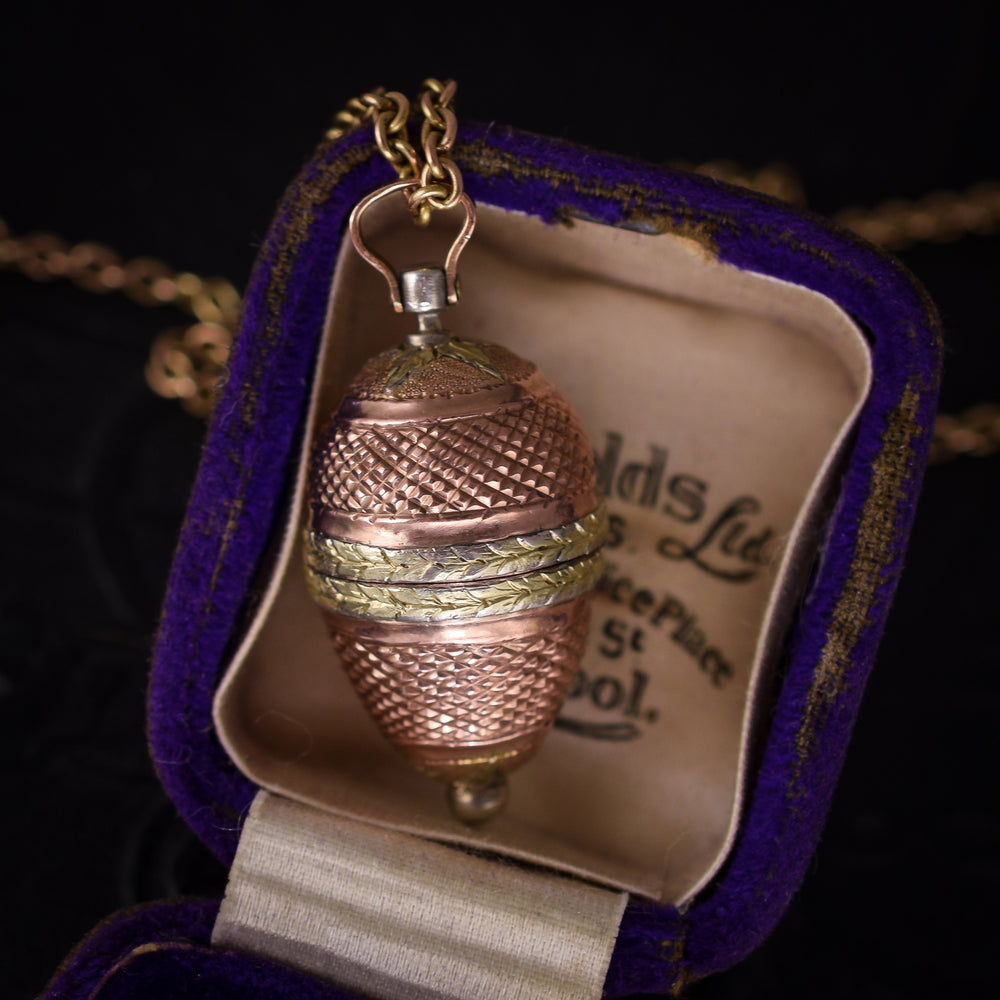 Georgian Two-Tone Gold Egg Locket