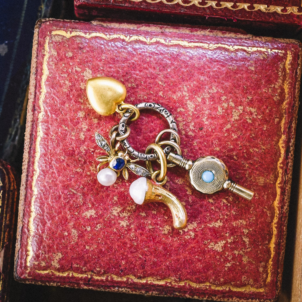 Victorian Split Ring Charm Holder Pendant