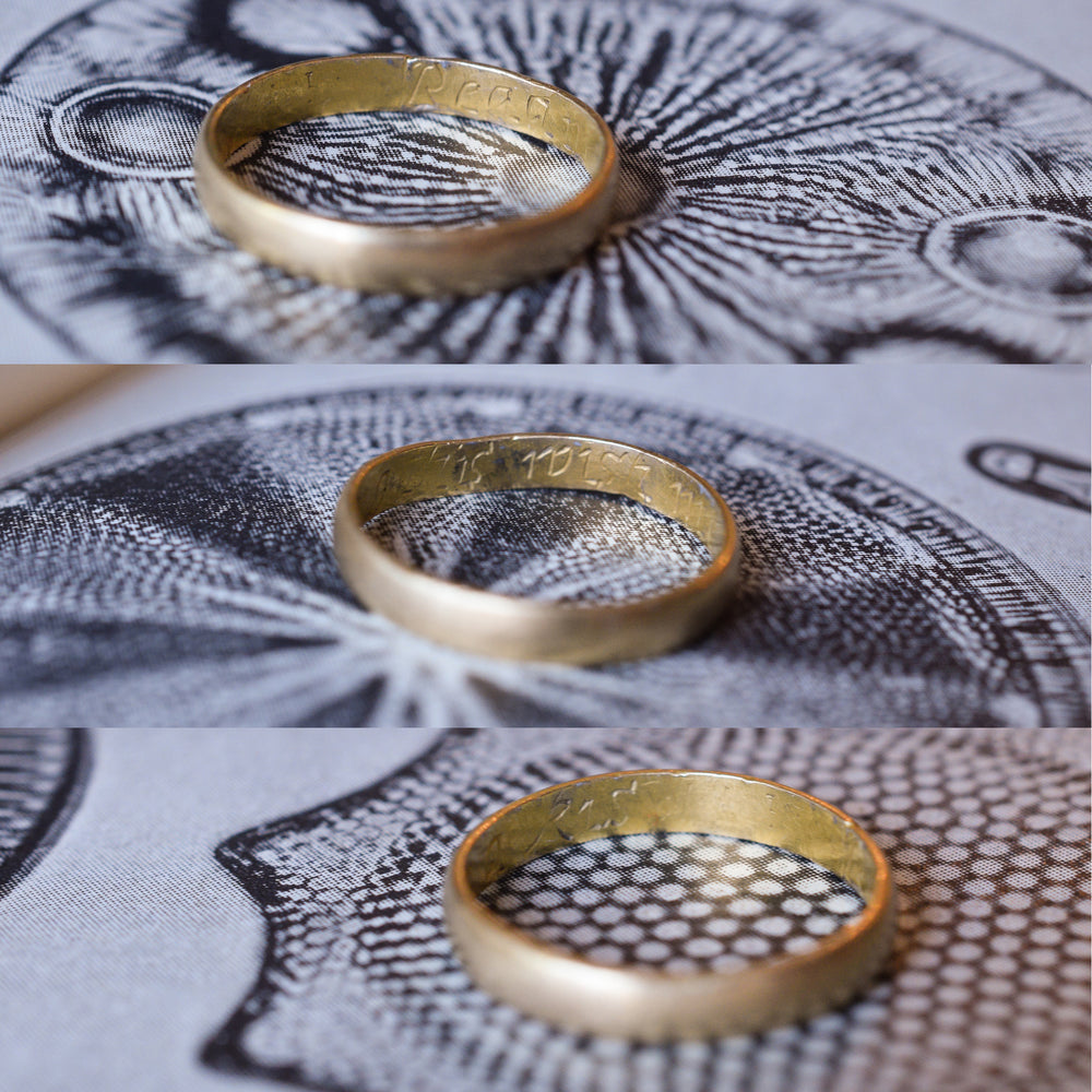 Georgian 18k Gold Posy Ring Read This Wish Me A Kiss