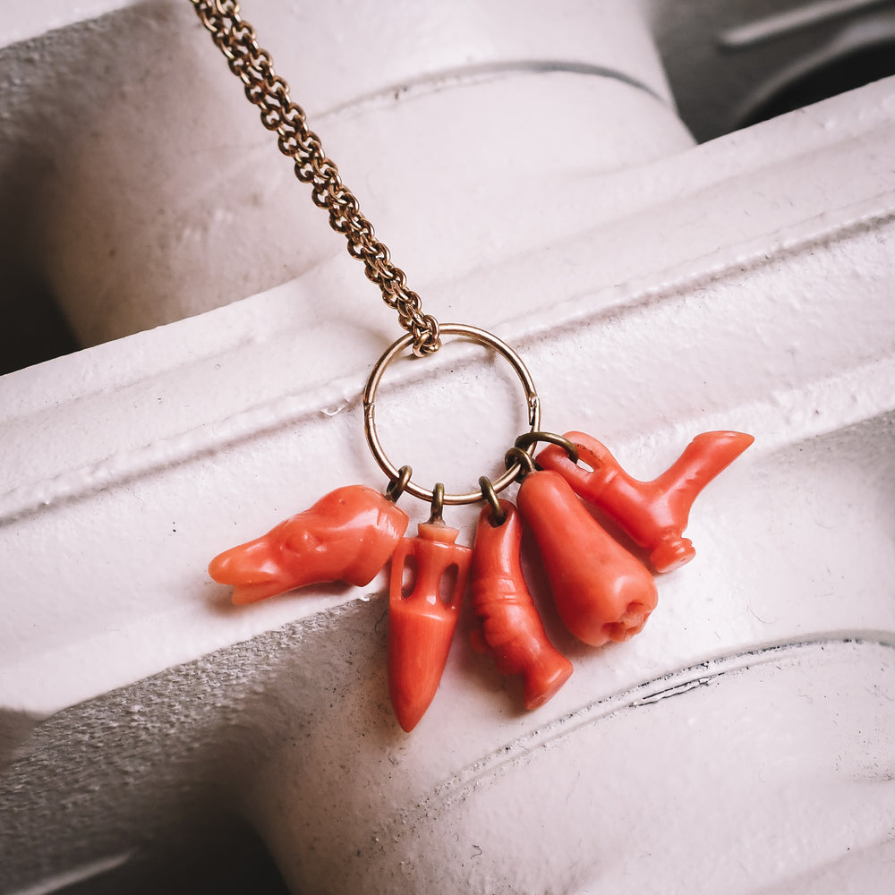 Mid-Victorian Coral Amulets