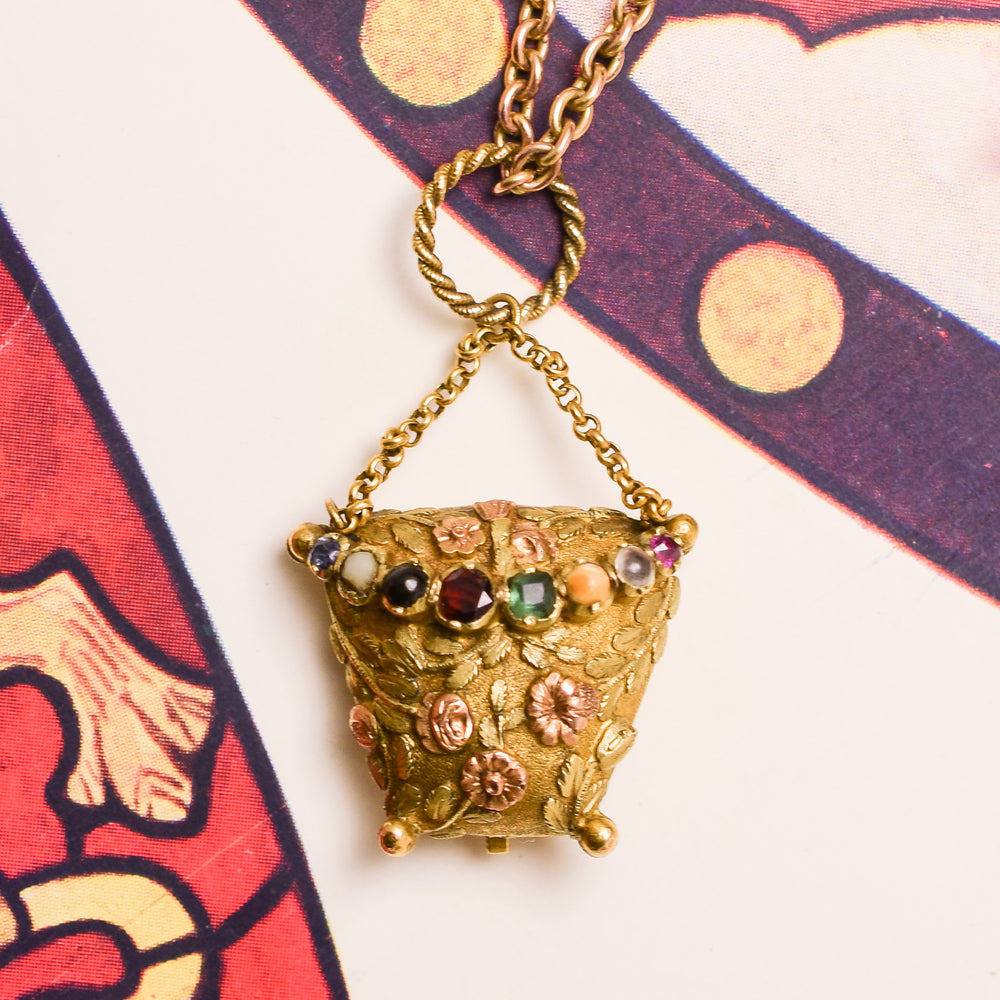 Georgian Acrostic SOUVENIR Purse Locket