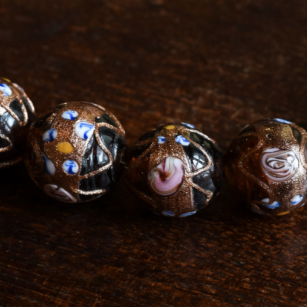 Art Deco Murano Glass Wedding Cake Beads