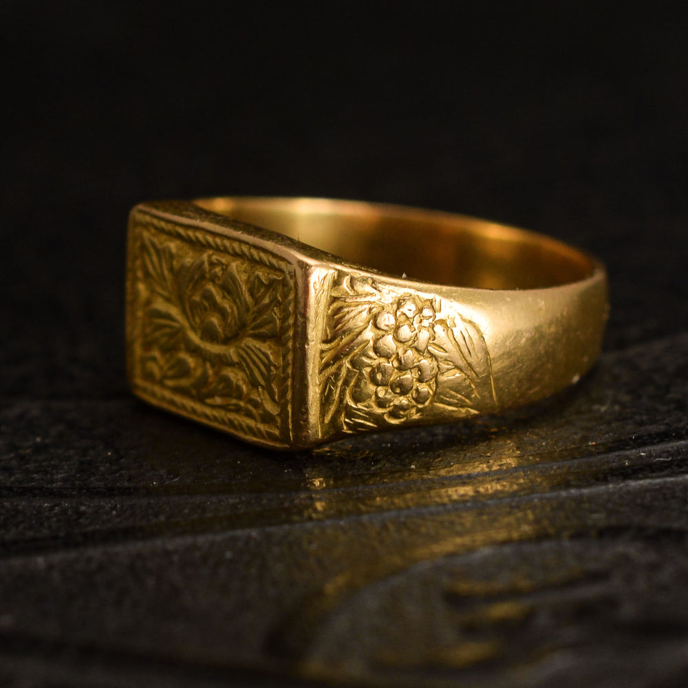 17th Century Floral Signet Ring