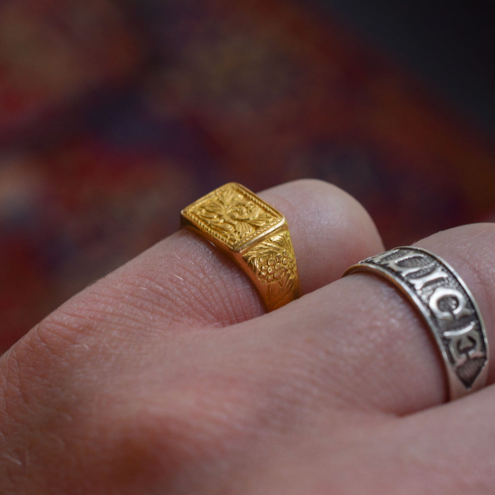 17th Century Floral Signet Ring
