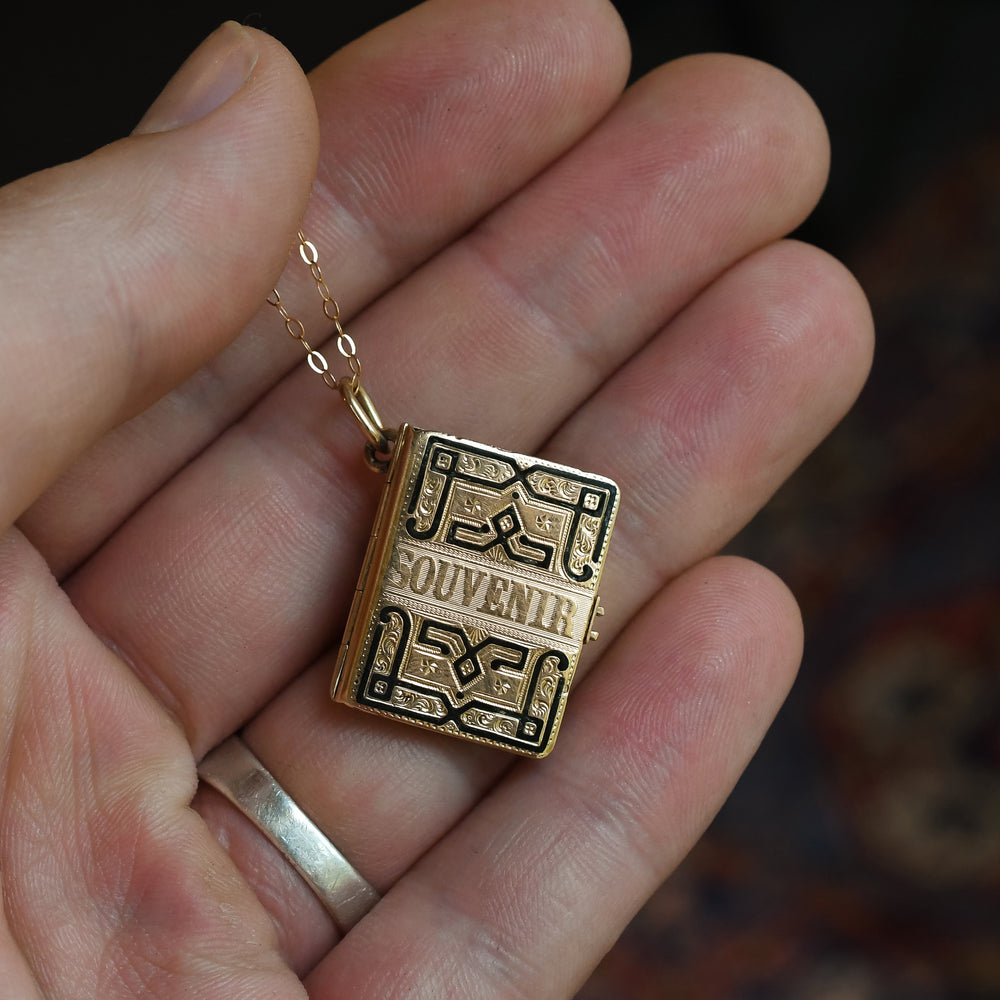 Victorian Souvenir Book Locket