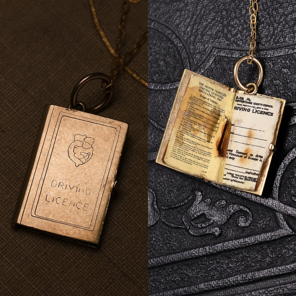 Vintage Gold Driving Licence Charm
