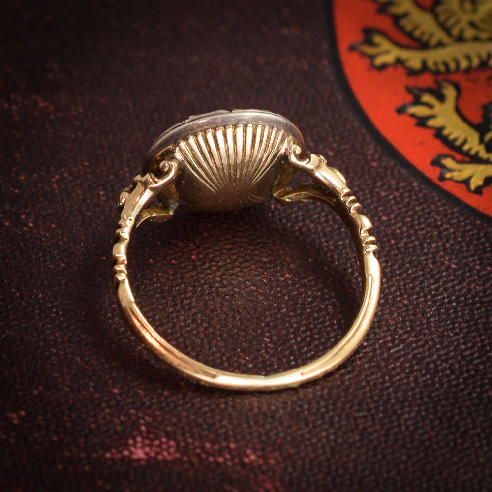 Georgian Rose Cut Diamond Cluster Ring