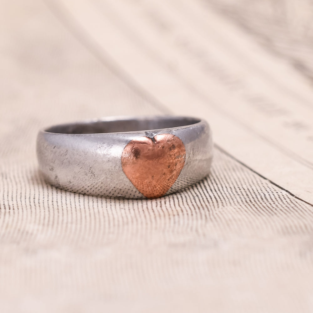 WW1 Trench Art Heart Ring
