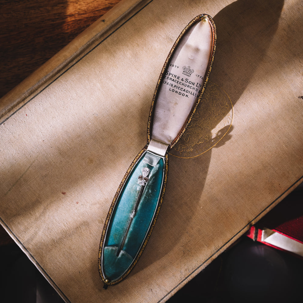 Late Victorian Diamond Clubs Stick Pin