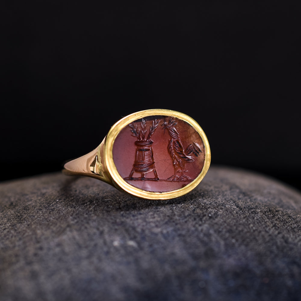 Roman Fertility Intaglio Seal Signet Ring