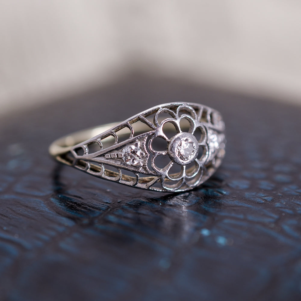 Art Deco Diamond Openwork Ring