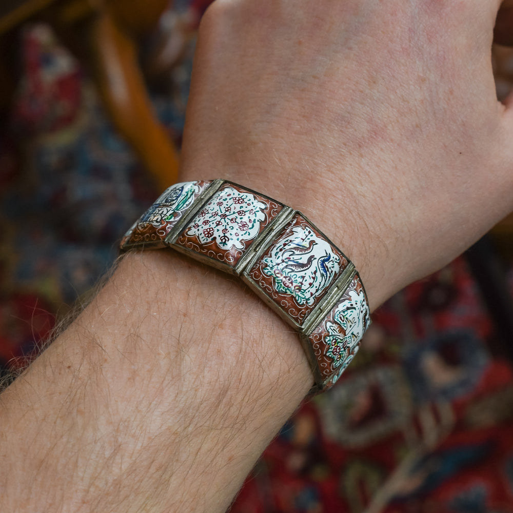 1920s Persian Story Panel Bracelet