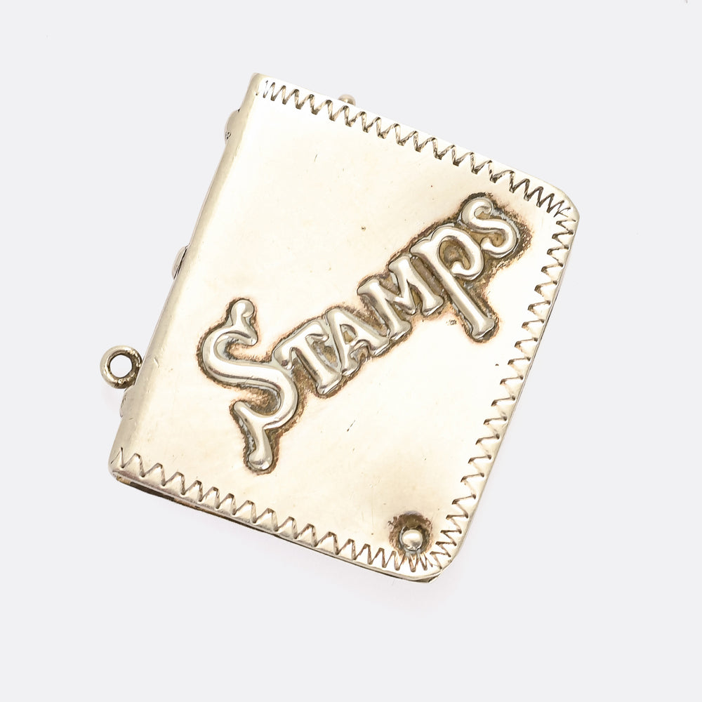 Vintage Stamp Book Pendant