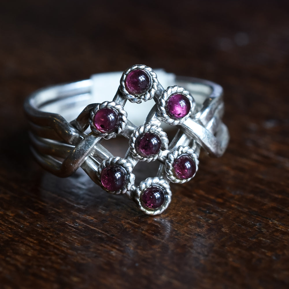 Victorian Garnet 4-Piece Puzzle Ring