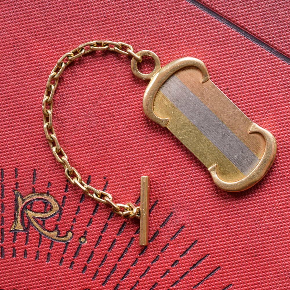 Vintage Cartier Double C Gold Keychain