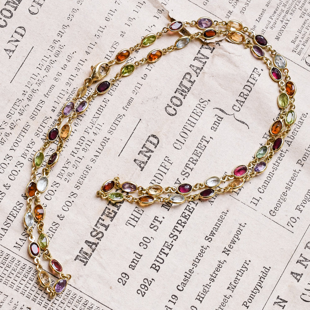 Vintage 18k Gold Harlequin Necklace