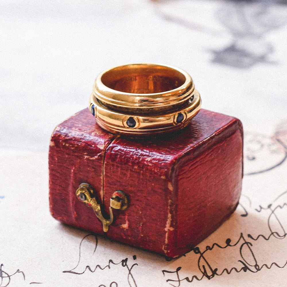 Vintage Sapphire Piaget Original Rotating Ring