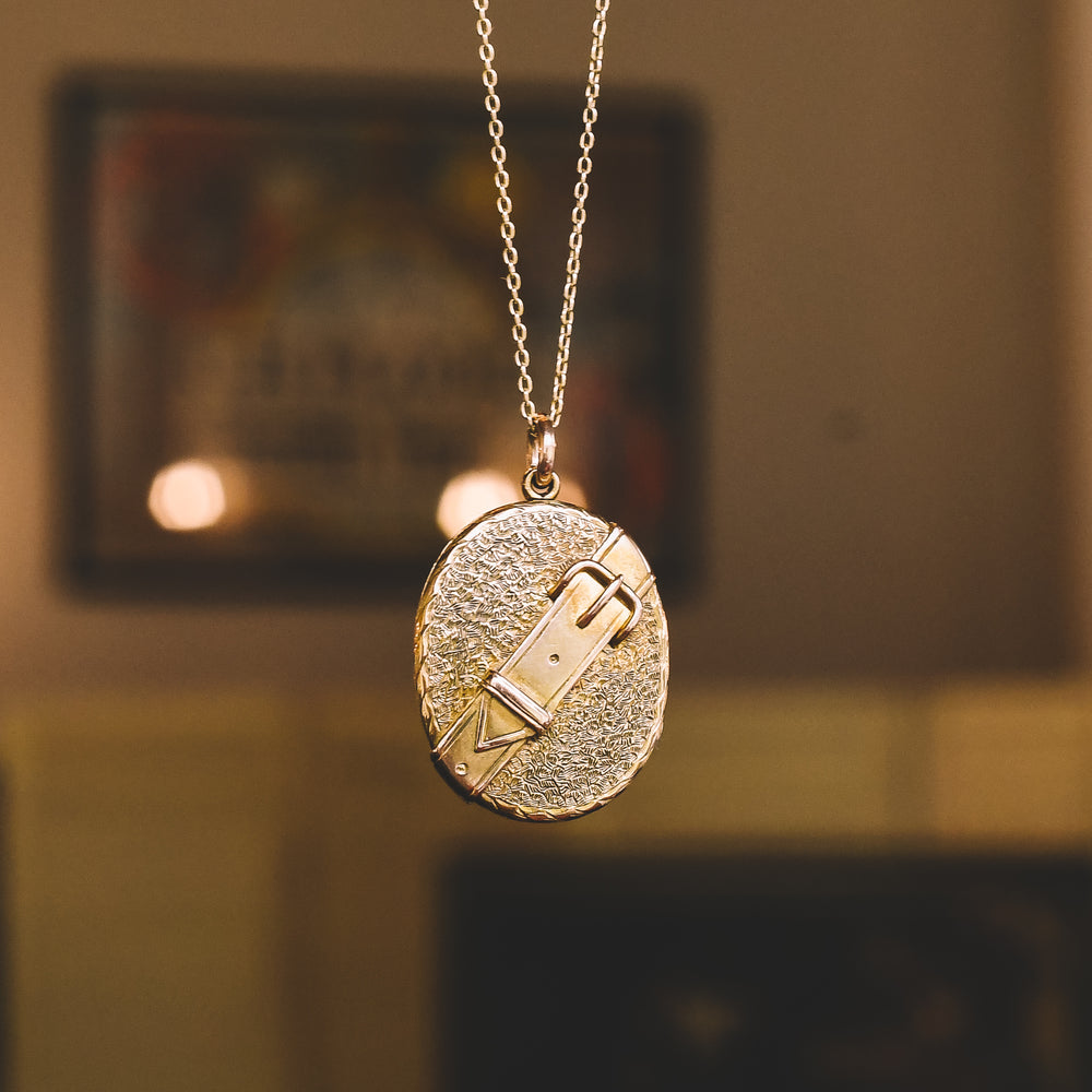 Victorian 15k Gold Buckle Locket