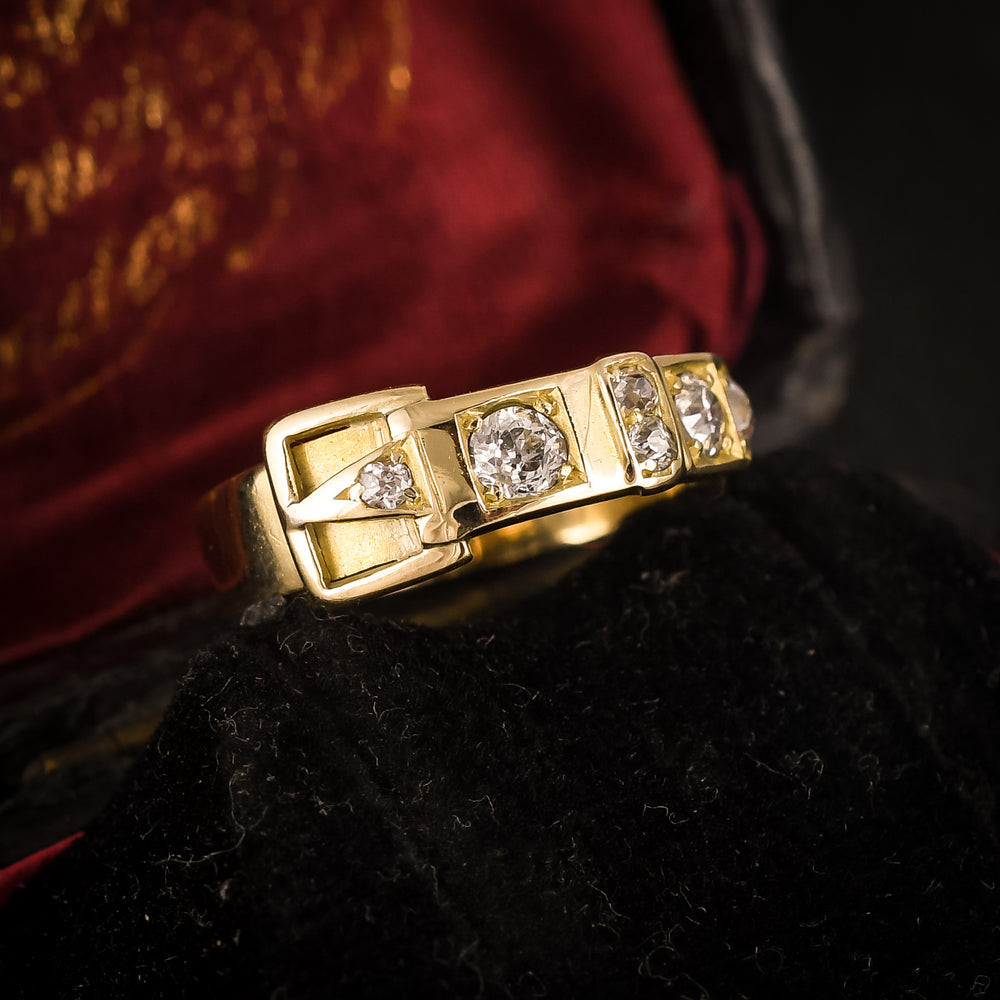 Victorian OMC Diamond Buckle Ring