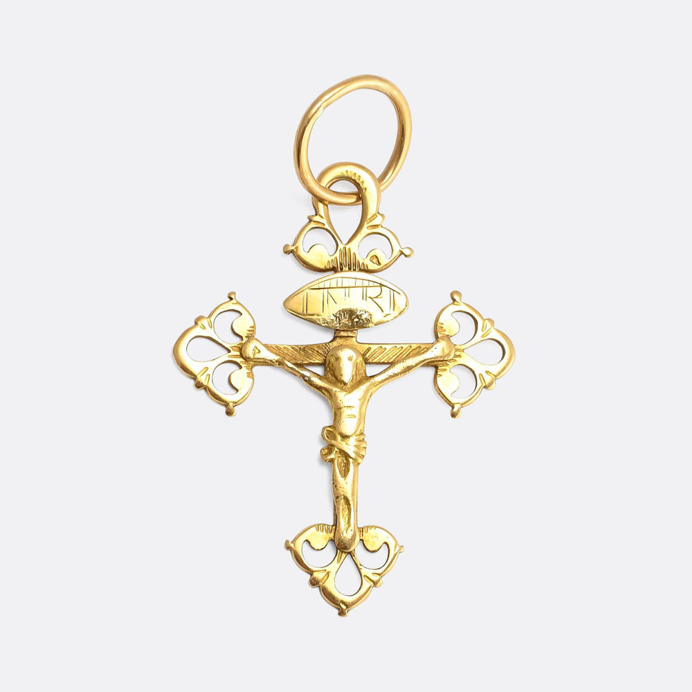 17th Century Gold Crucifix Pendant