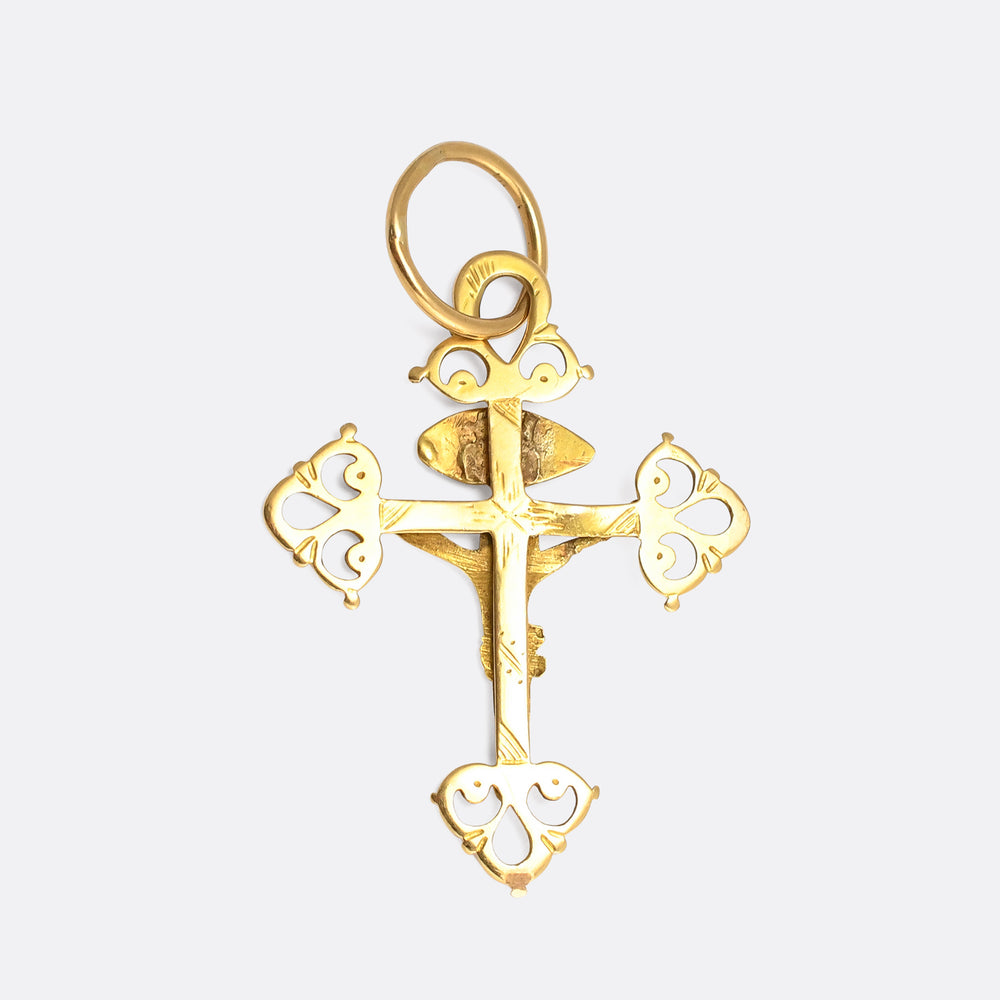 17th Century Gold Crucifix Pendant