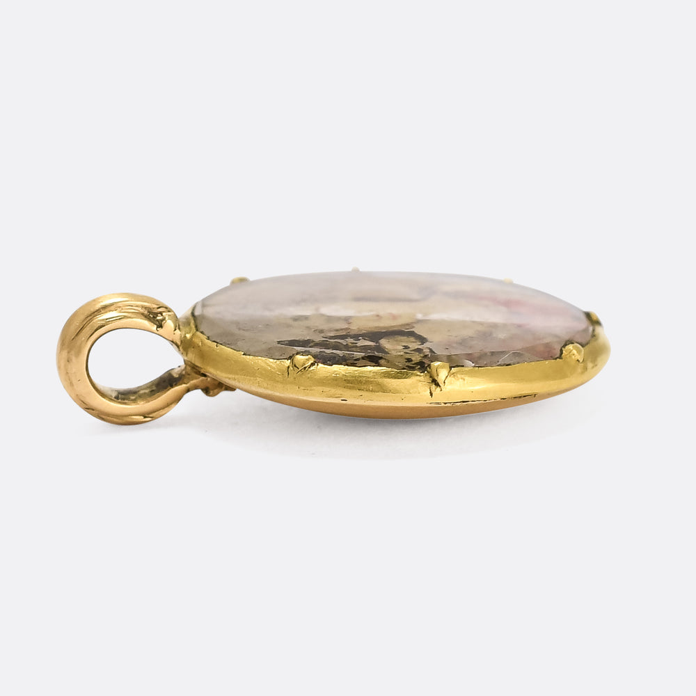 17th Century Queen Mary II Stuart Crystal Memorial Pendant