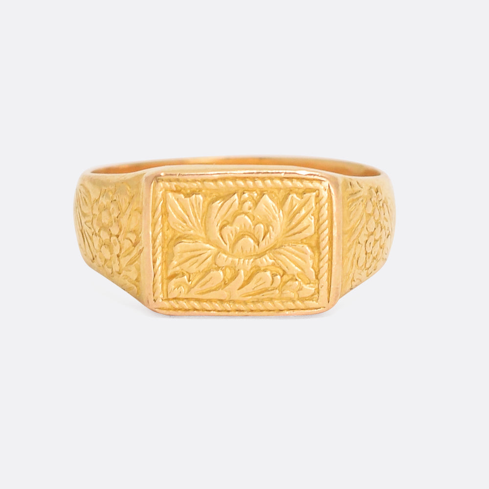 17th Century Floral Signet Ring