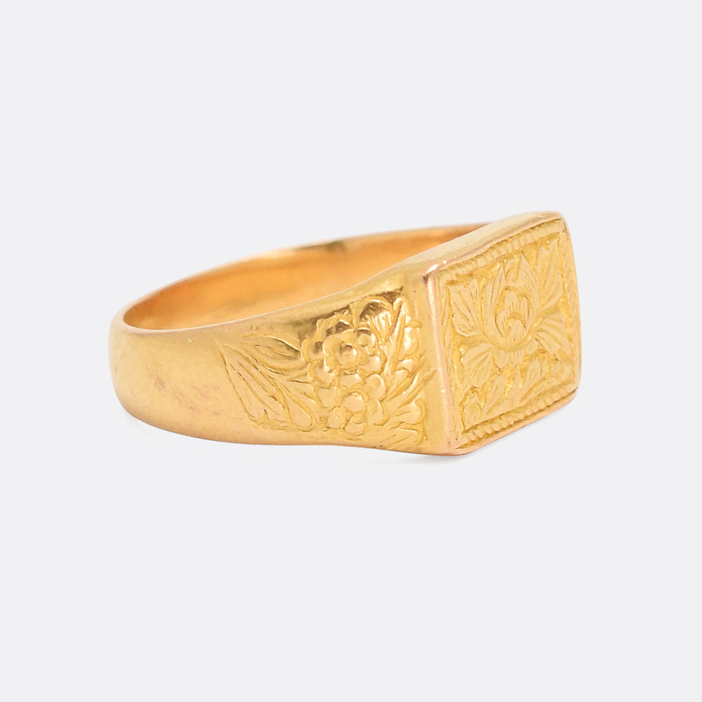 17th Century Floral Signet Ring