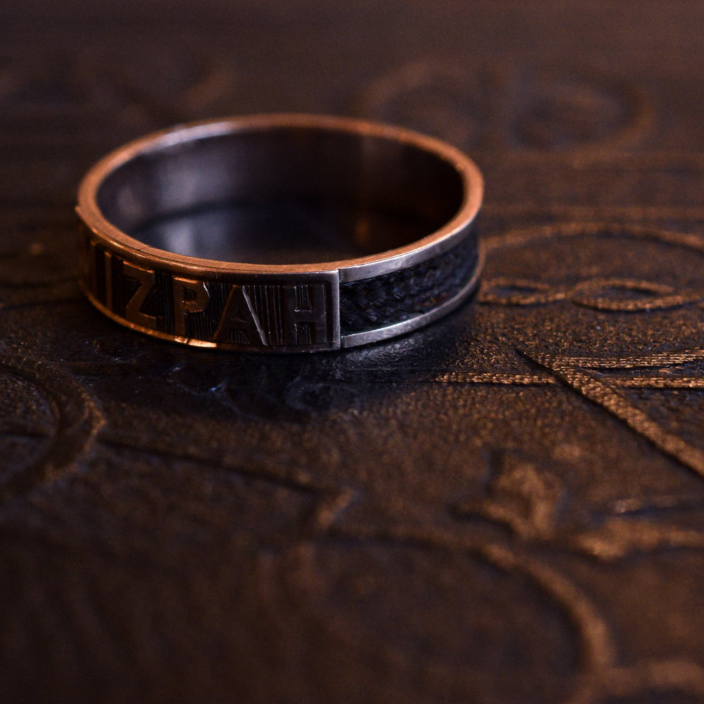 Mid-Victorian Braided Hair MIZPAH Ring