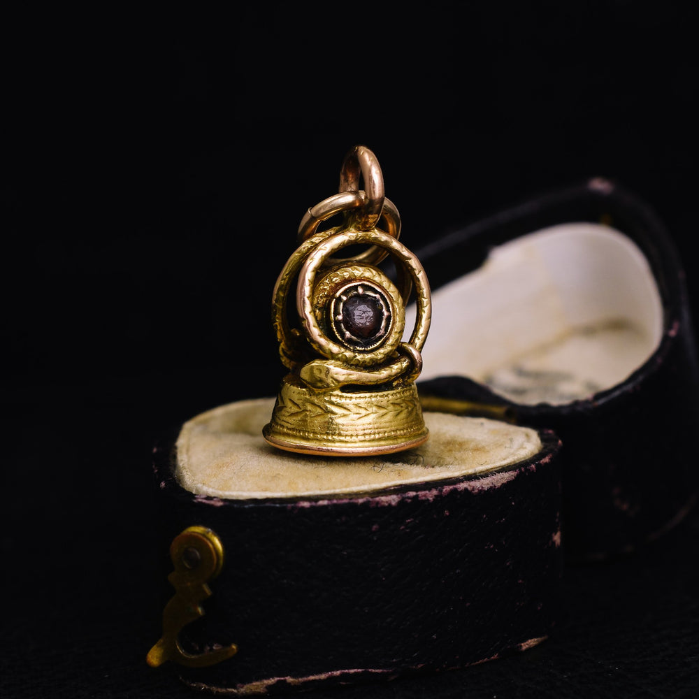 Georgian Garnet & Amethyst Serpent Fob