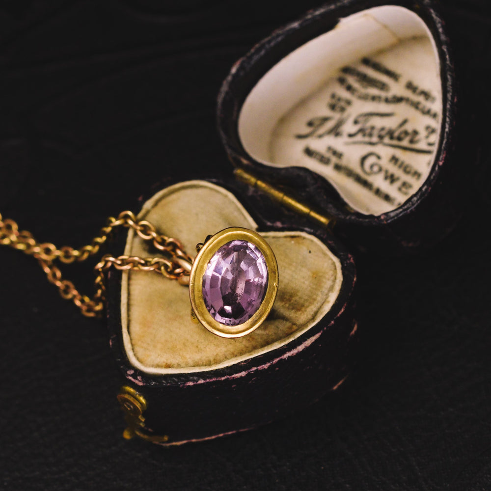 Georgian Garnet & Amethyst Serpent Fob