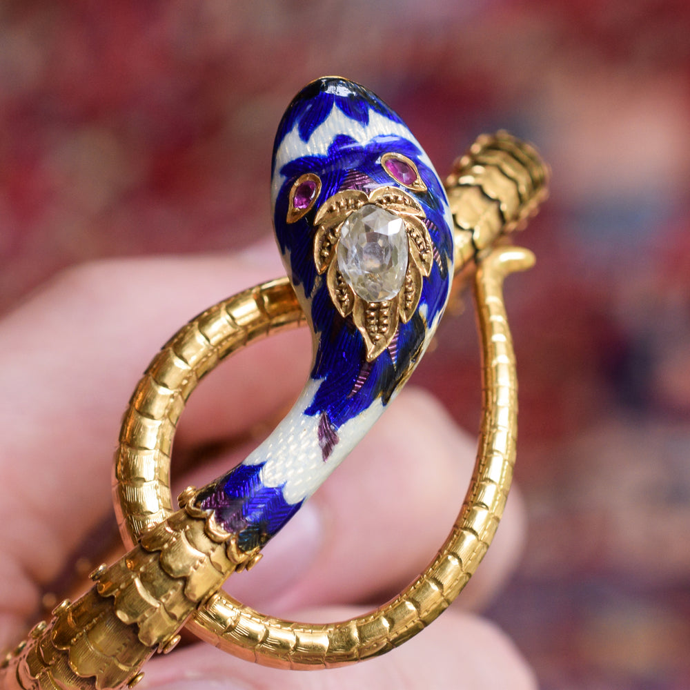 Imperial Russian Diamond Snake Bracelet