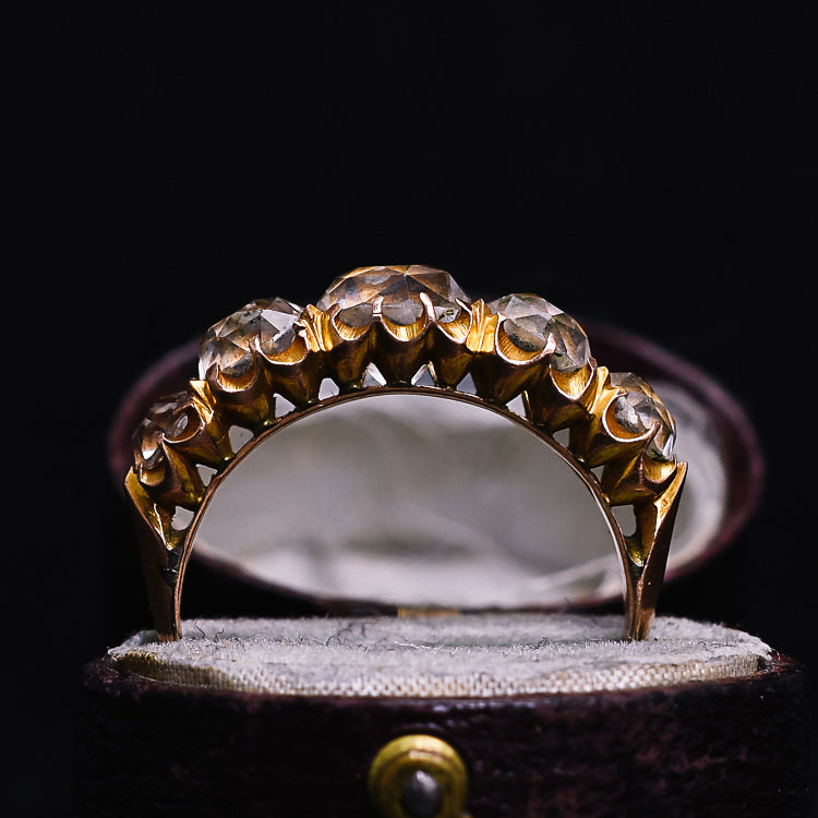 Victorian White Paste 5-Stone Ring