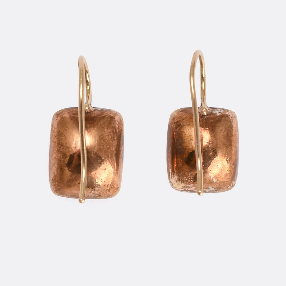 18th Century Lavender Paste Earrings