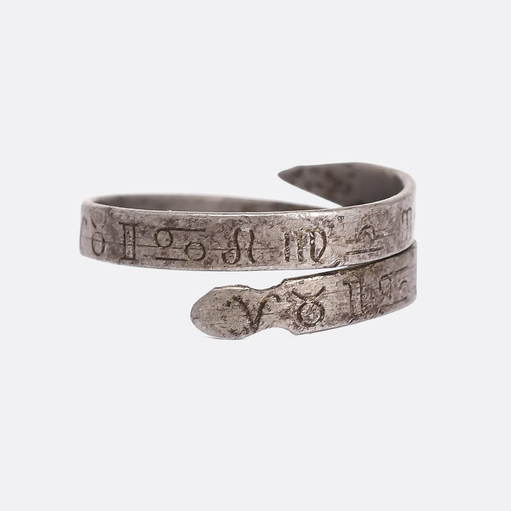 18th Century Zodiac Snake Betrothal Ring