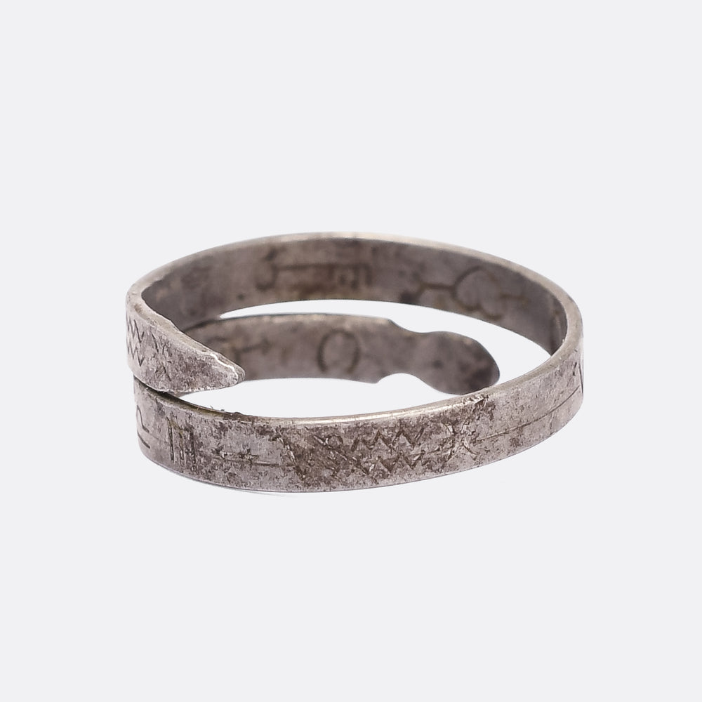 18th Century Zodiac Snake Betrothal Ring