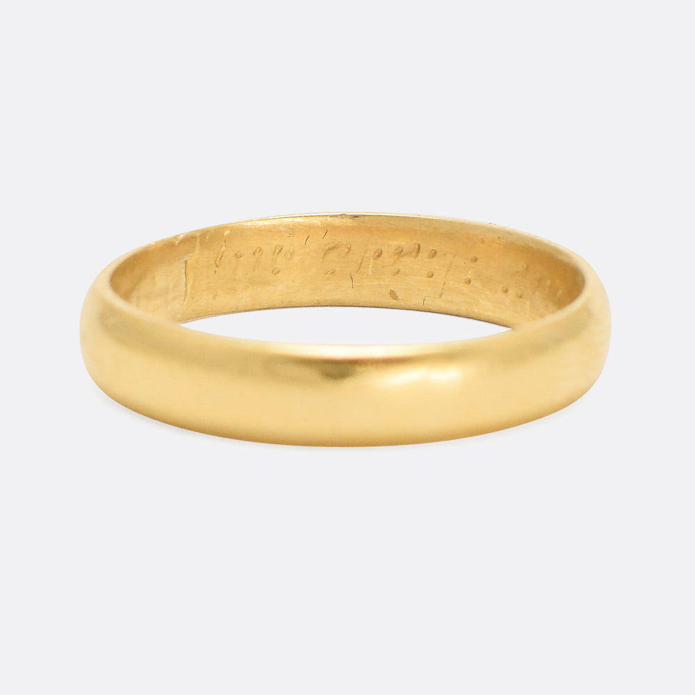 18th Century Gold Posy Ring In Christ & Thee My Comfort Bee