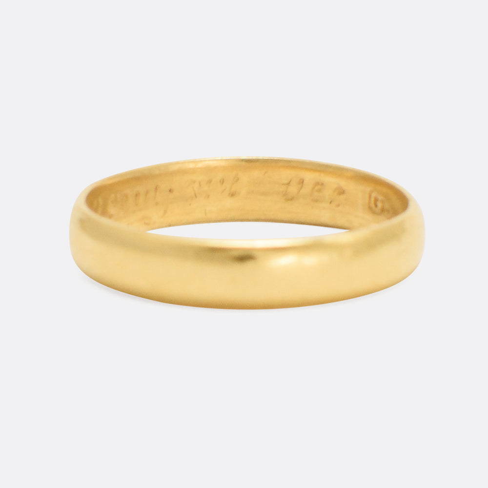 18th Century Gold Posy Ring In Christ & Thee My Comfort Bee