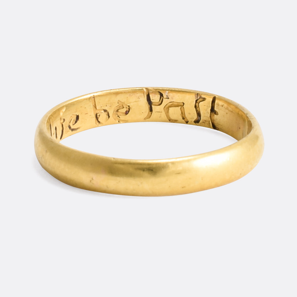 18th Century Gold Posy Ring My Love Shall Last Til Life Be Past
