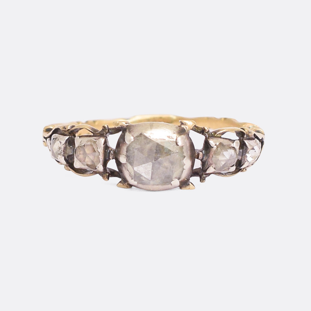 18th Century Rose Diamond 5-Stone Ring