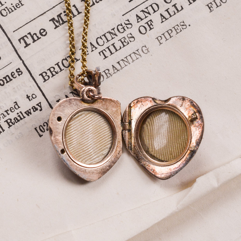 Antique Fabergé Red Enamel Heart Locket