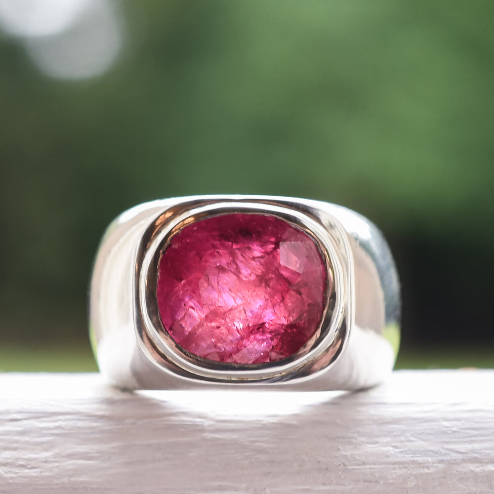 Mid-Century 5.59ct Burma Ruby Signet Ring