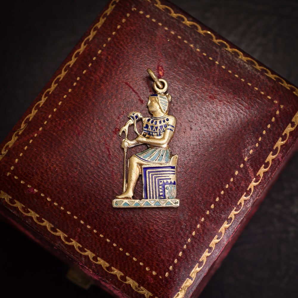 Egyptian Revival Enamel Pendant