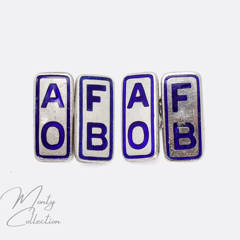 1920s Ancient Order Of Froth Blowers Novelty Cufflinks