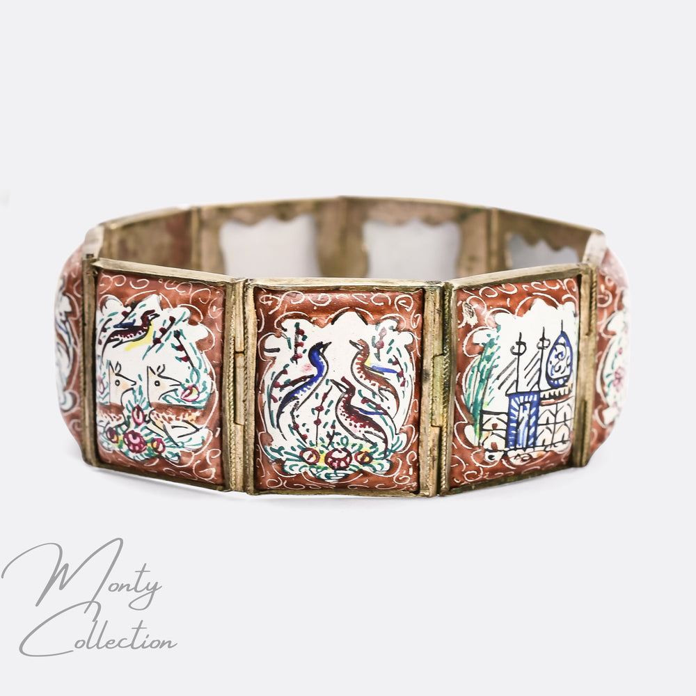 1920s Persian Story Panel Bracelet