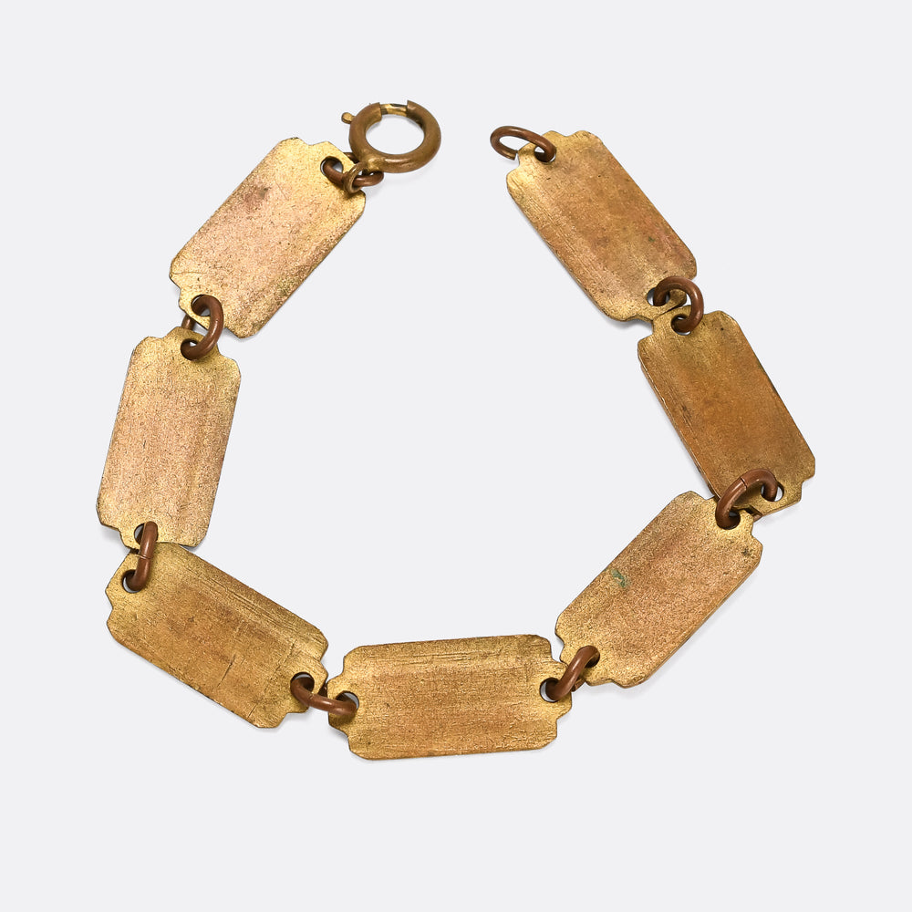 1930s Art Deco Parisian Souvenir Bracelet