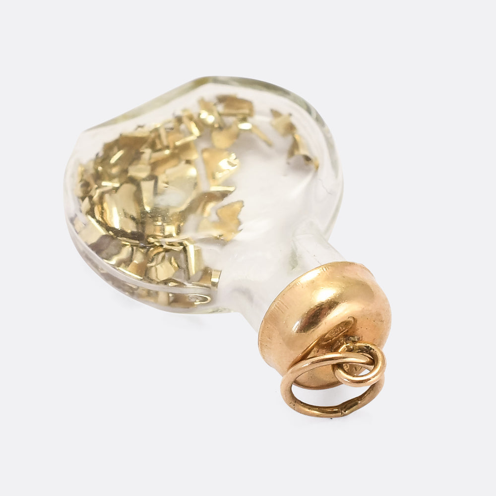1950s Bottle of Gold Dust Pendant