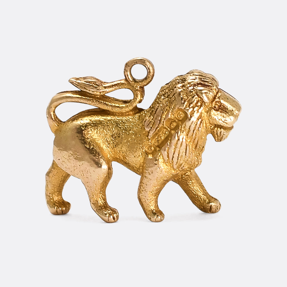 1950s Gold Leo Lion Charm