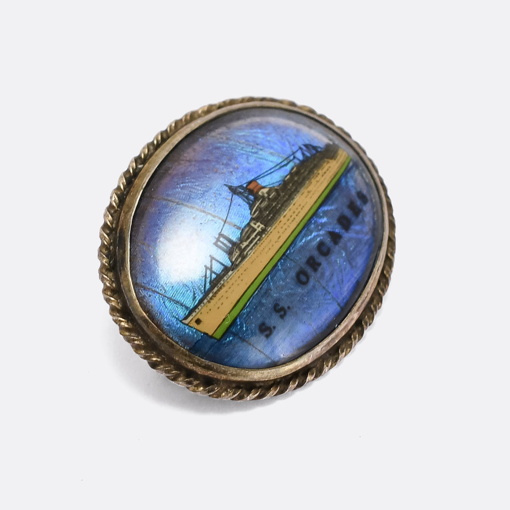 1950s SS Orcades Butterfly Wing Brooch