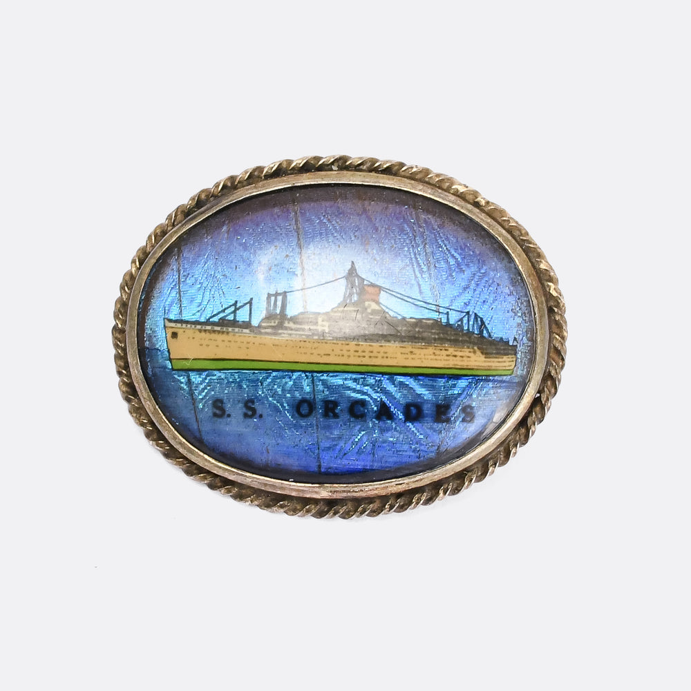 1950s SS Orcades Butterfly Wing Brooch